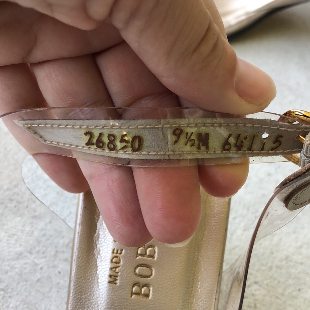 BOB BAKER Cinderella Clear Peep Toe Sling Back Heels - Picture 4 of 14